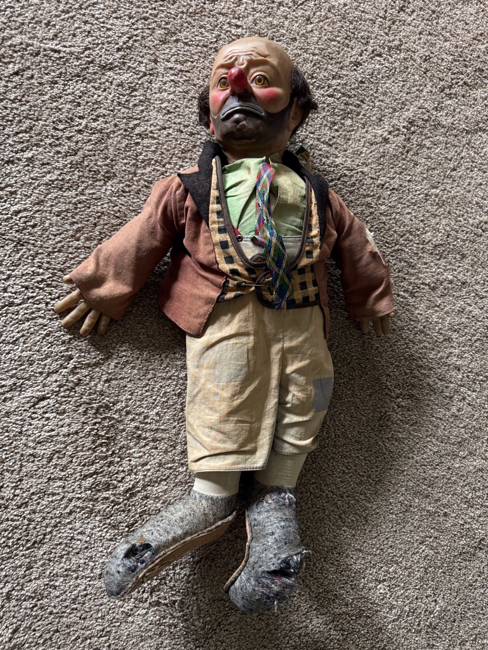 Collectible: Vintage 1950’s Emmett Kelly “Weary Willie Clown” hobo doll